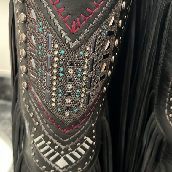 RARE FIND!!!! Corral Crystal fringe cowboy boots - Picture 4 of 10